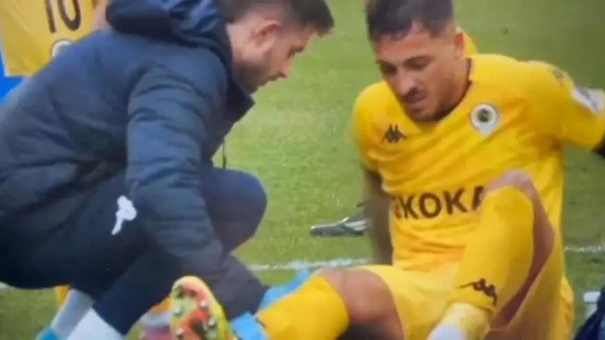 Lesión de Alejandro Sotillos en el Atlético Madrid B-Hércules