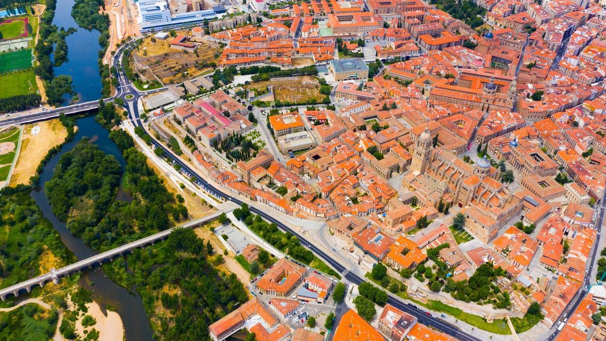 Vista aérea de la ciudad de Salamanca, en España