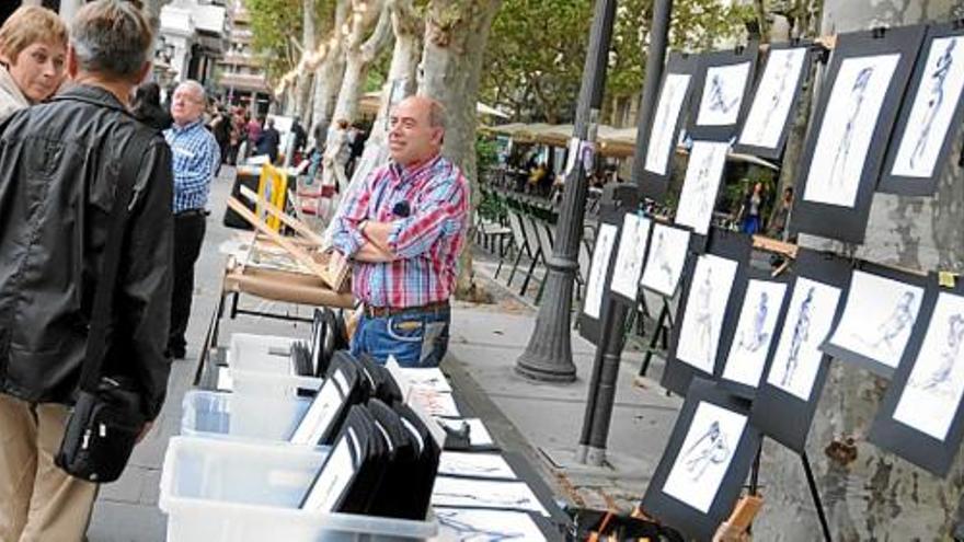 Imatge d&#039;arxiu de la fira d&#039;artistes i artesans al Passeig de Manresa