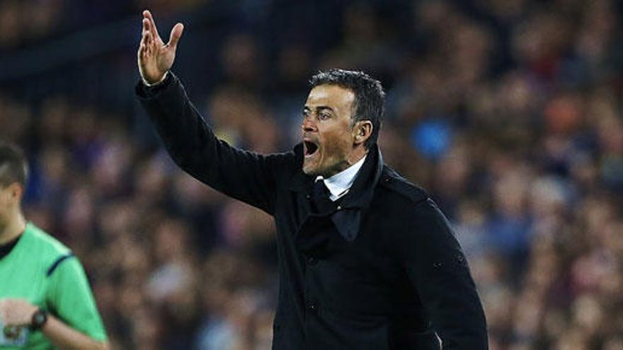 Luis Enrique, durante el clásico