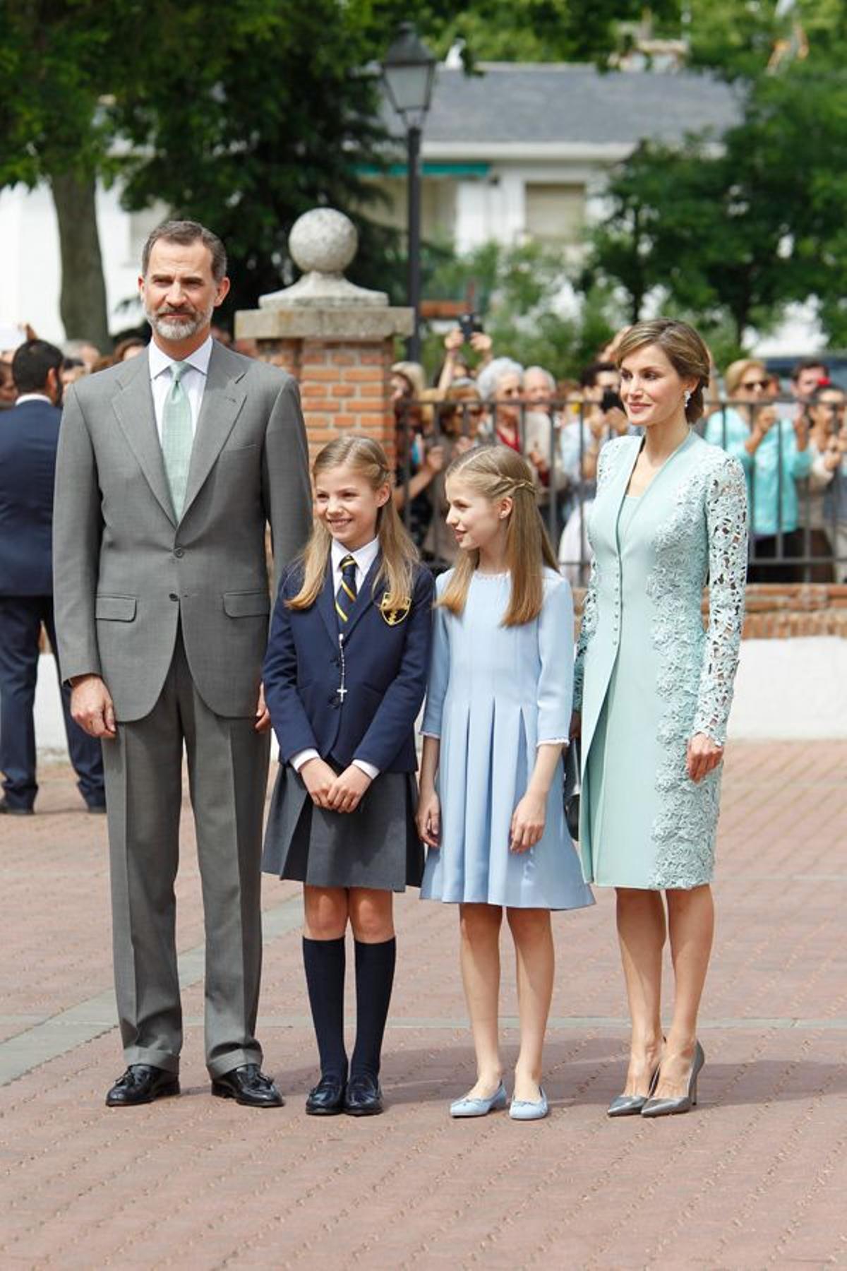 La comunión de la Infanta Sofía: la Familia Real apuesta por los tonos pastel