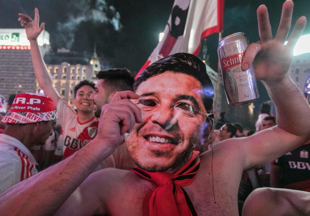 La afición de River celebra su victoria