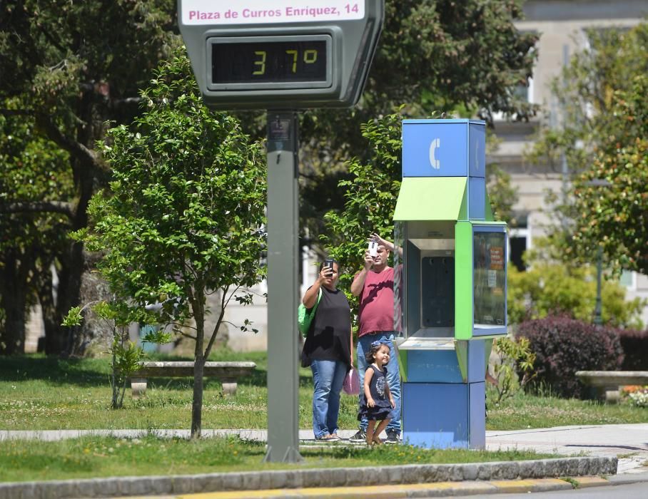 El calor da un respiro en Pontevedra