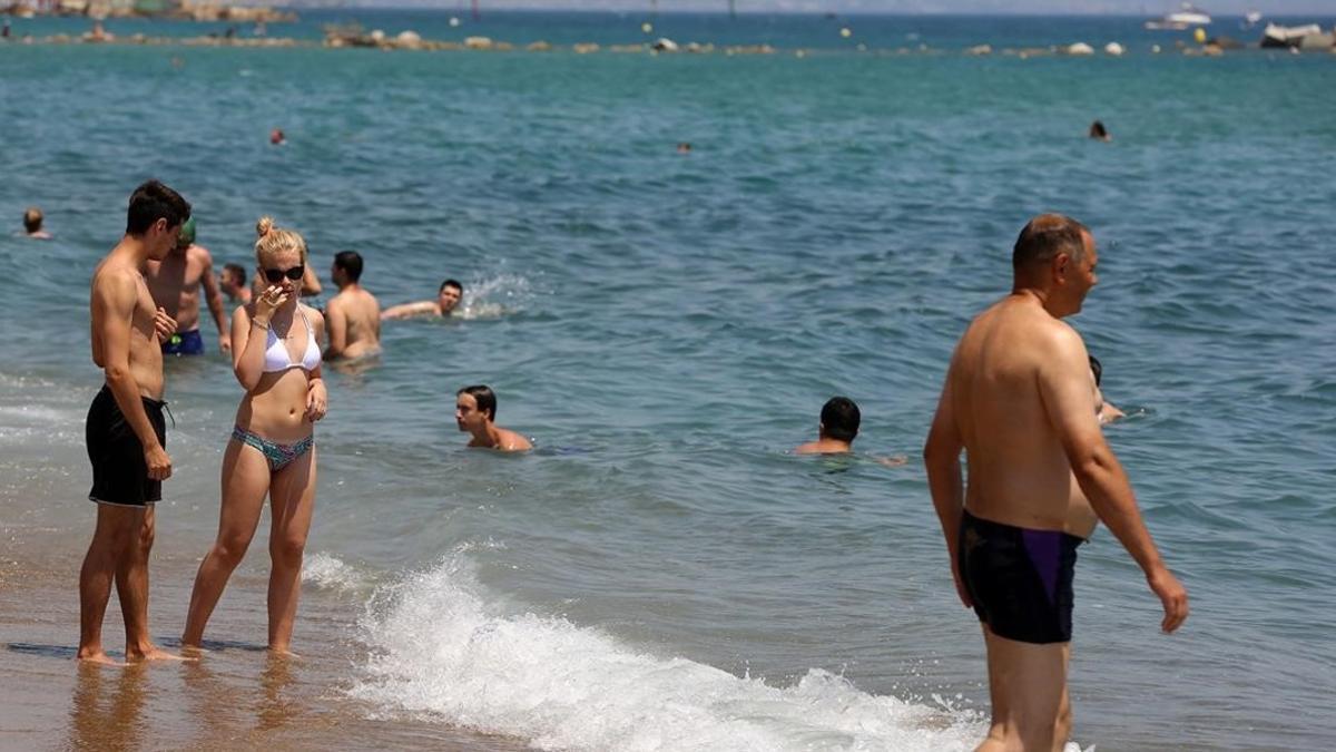 Playa de la Barceloneta, la semana pasada.