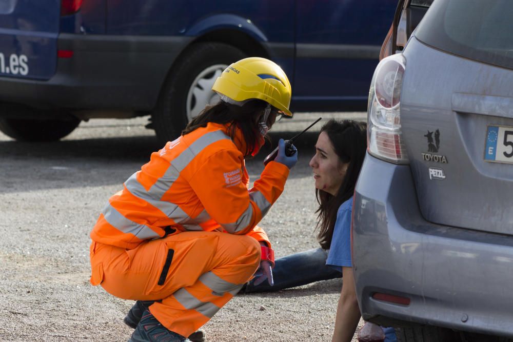 Simulacro de la Escuela de Enfermería de Castelló