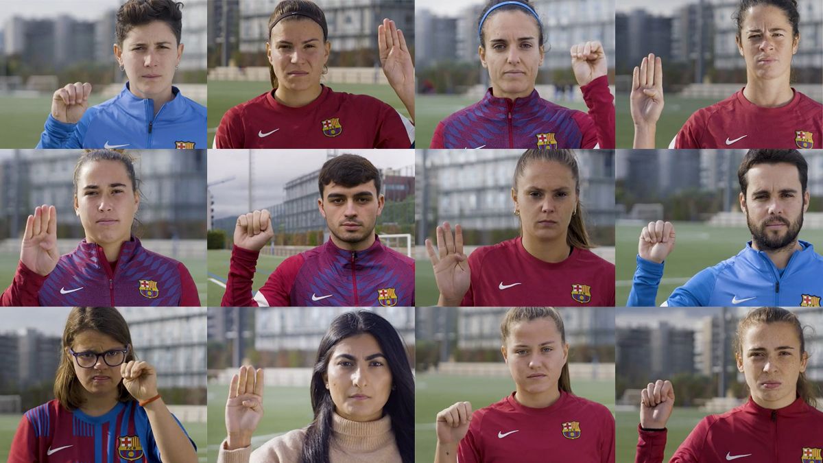 El Barça dice 'basta' a la violencia contra las mujeres por el 25N