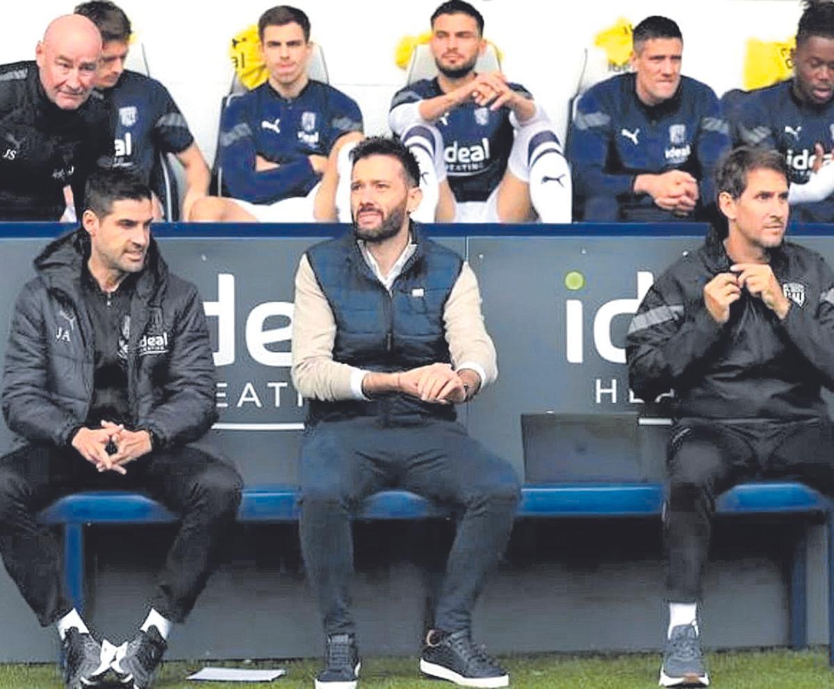 Corberán en el banquillo del West Brom
