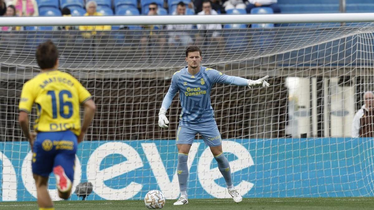 Dinko Horkas, portero de la UD Las Palmas, rival del Málaga CF este sábado.