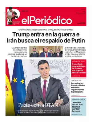 La portada de EL PERIÓDICO del 23 de junio de 2025