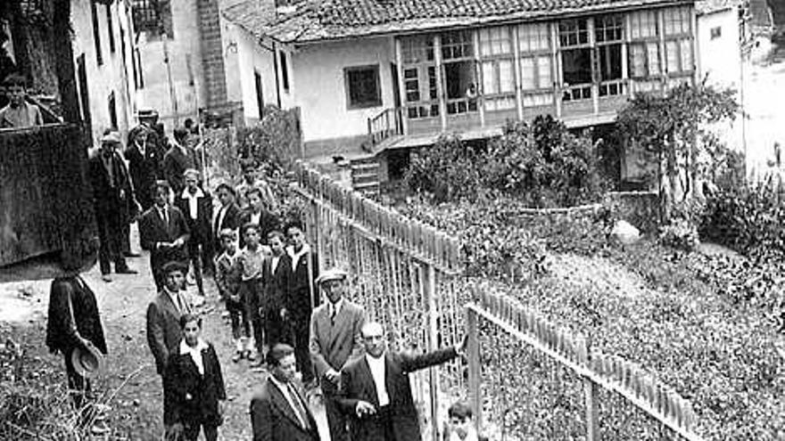 Máquinas de voladores en el Cascarín, en 1931.