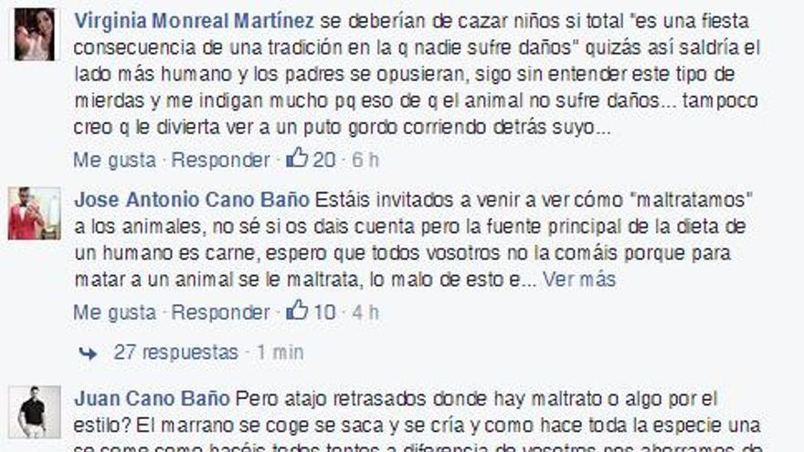 El &#039;marrano&#039; de Ceutí enfrenta a defensores de la fiesta y animalistas en Facebook