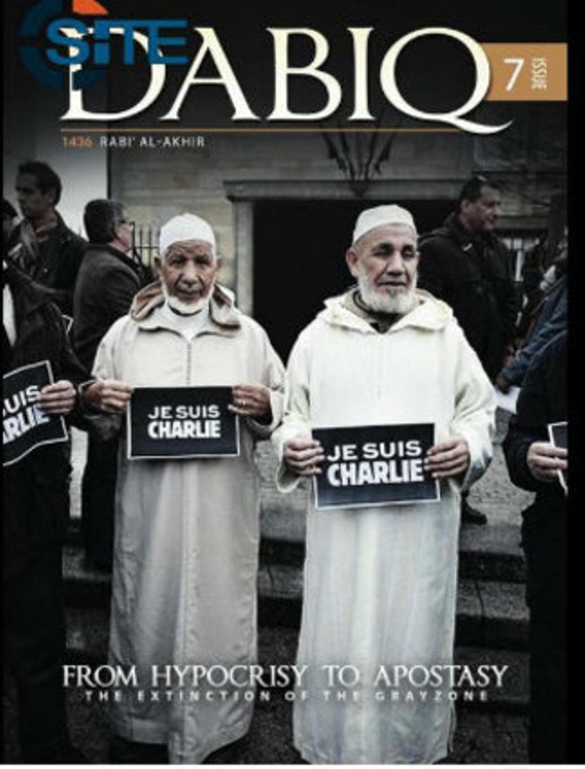 Portada de la revista ’Dabiq’, òrgan de propaganda de l’Estat Islàmic.