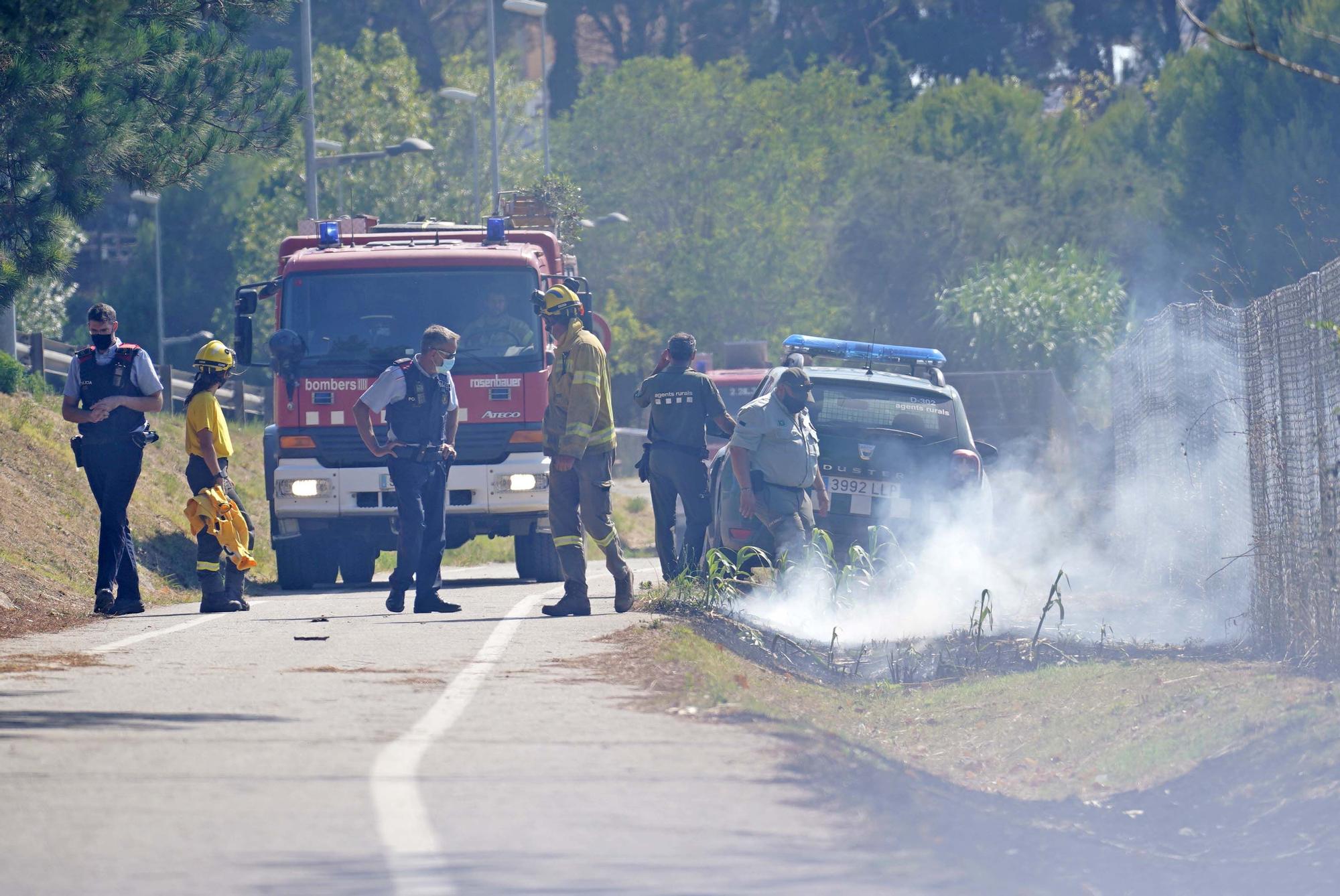 Incendi a Calonge: petit ensurt prop de la piscina