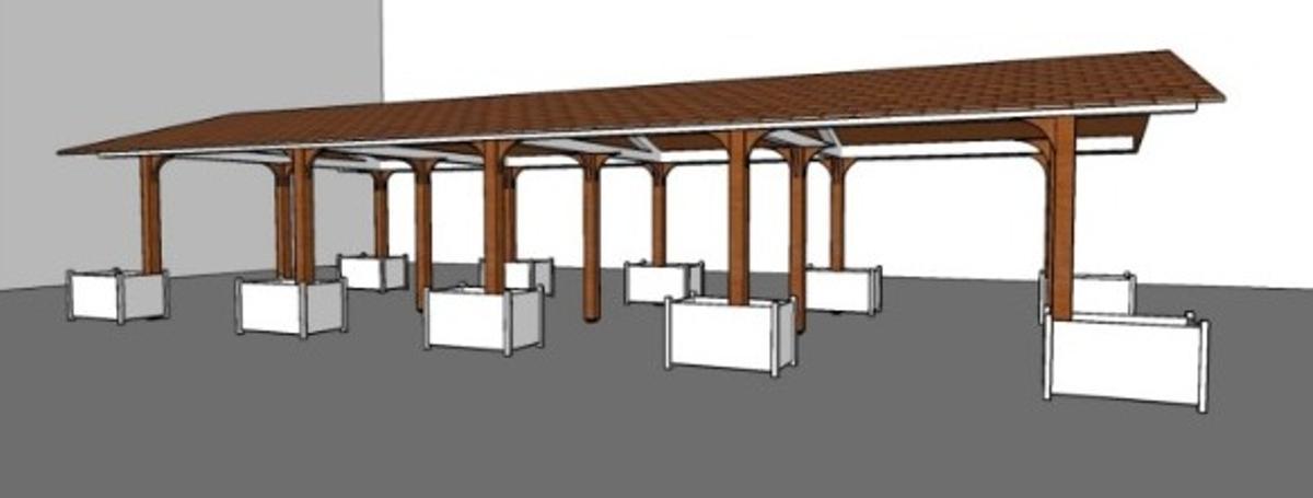 Pérgola del nuevo poblado navideño.