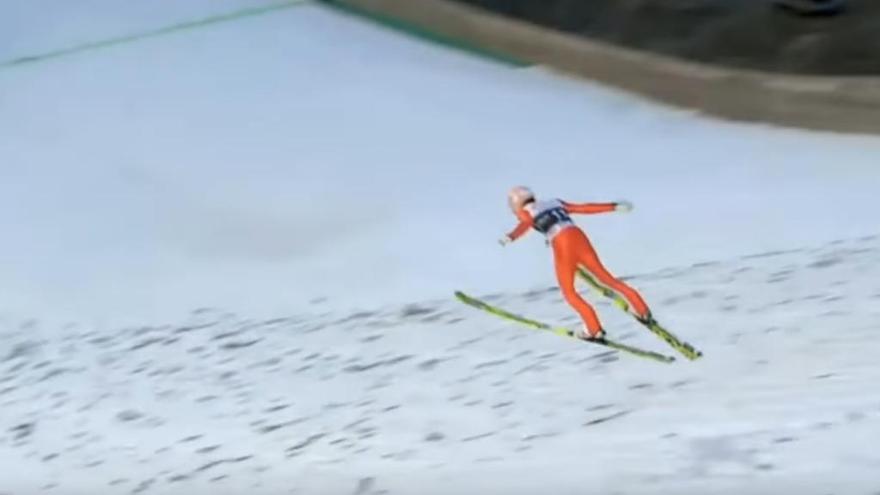 Kraft va volar 253,5 metres poc després que el noruec Robert Johansson marqués 252