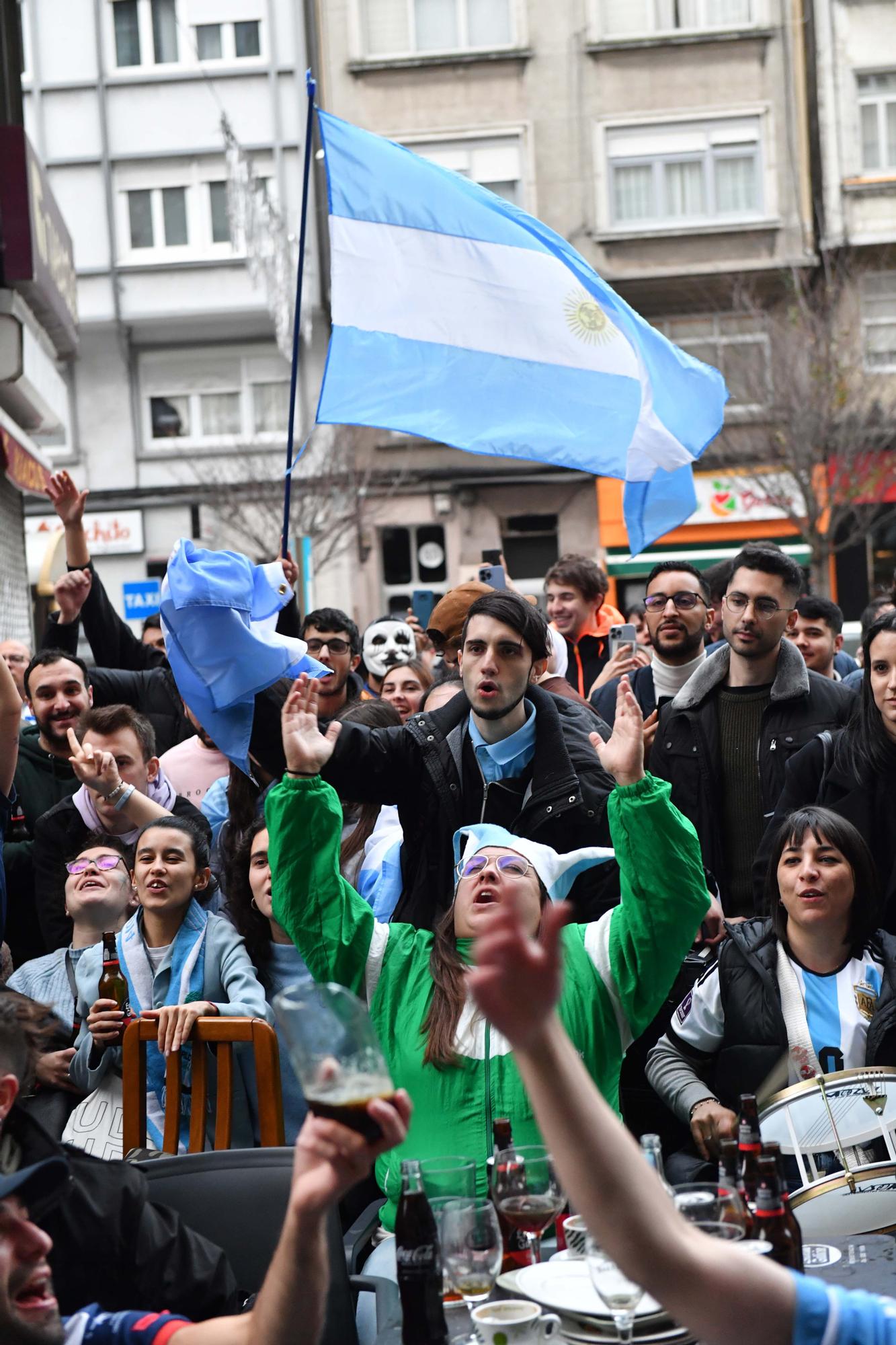 A Coruña celebra la victoria de Argentina en el Mundial