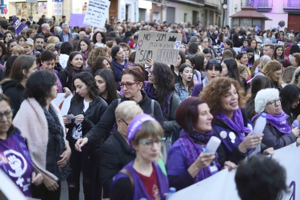 Manifestación feminista en Xàtiva