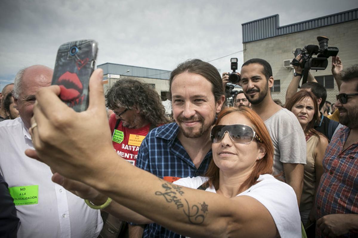 Rabell i Pablo Iglesias recolzen els treballadors de Valeo.