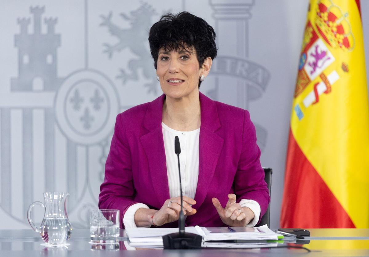 31/03/2026 La portavoz del Gobierno y ministra de Inclusión, Seguridad Social y Migraciones, Elma Saiz.