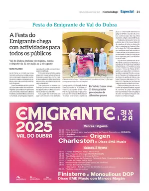 ESPECIAL DAS FESTAS DO EMIGRANTE EN VAL DO DUBRA 2025