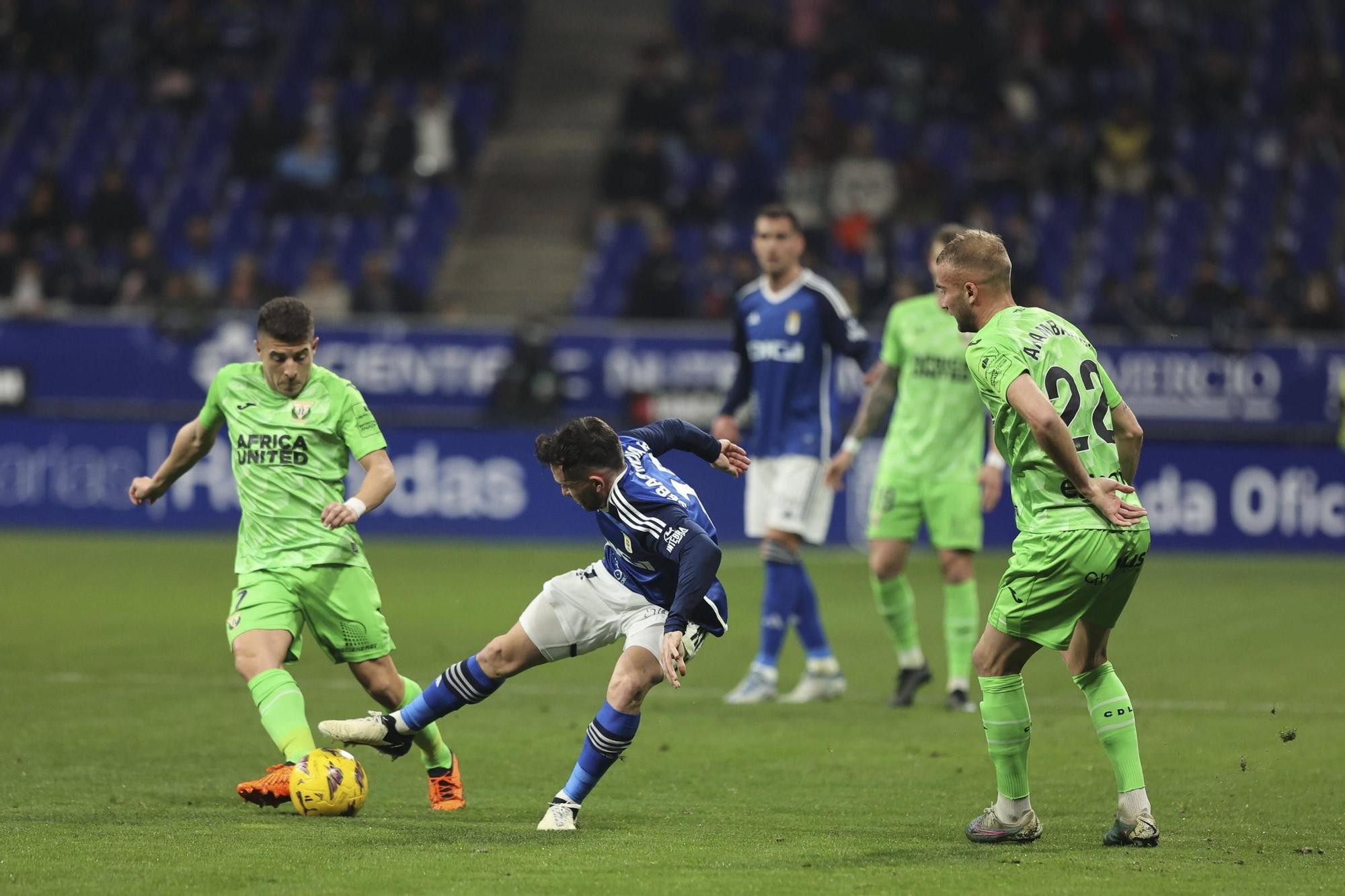 El partido entre el Real Oviedo y el Leganés, en imágenes