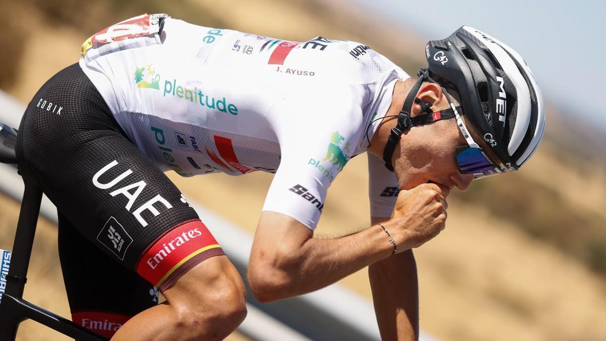 Ayuso, durante la etapa de hoy