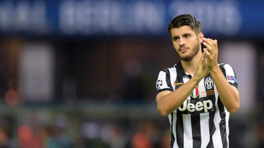 Morata durante uno de los partidos con la Juventus.