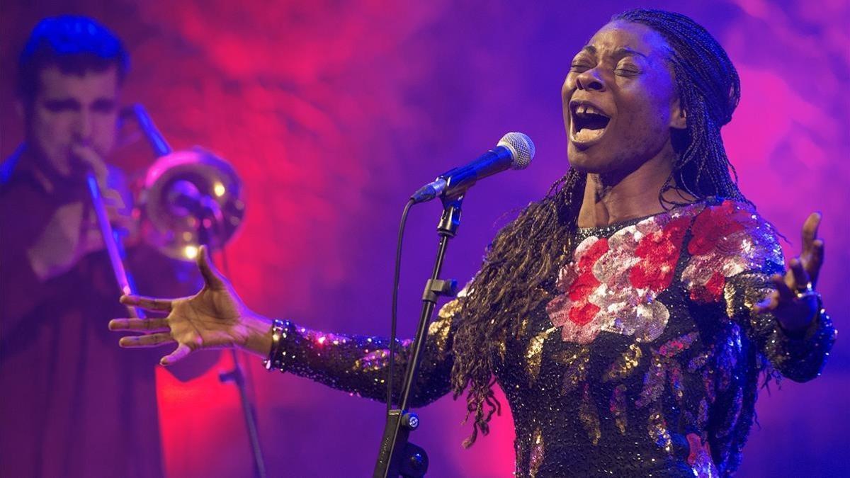 Buika, en su actuación en el Palau de la Música