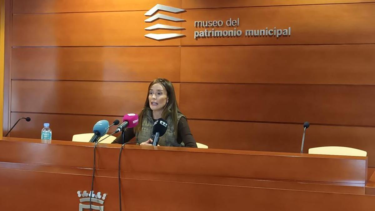 Elisa Pérez de Siles, durante la rueda de prensa.