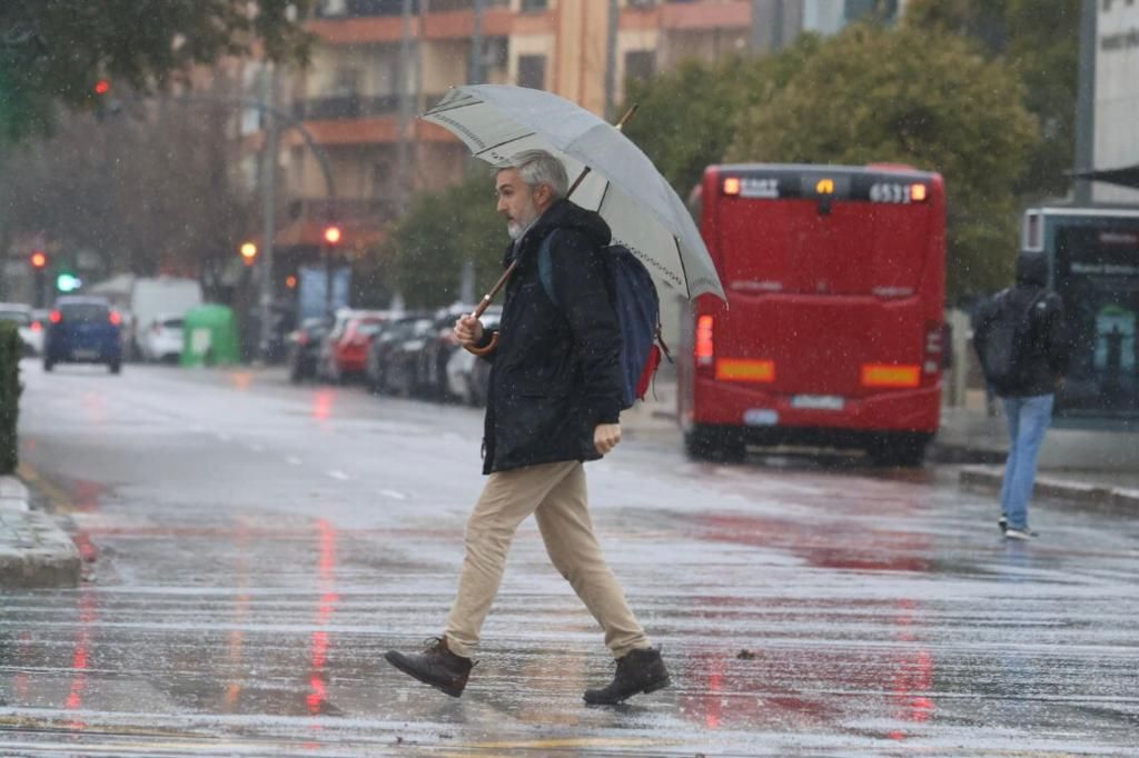 Temporal de lluvia en València