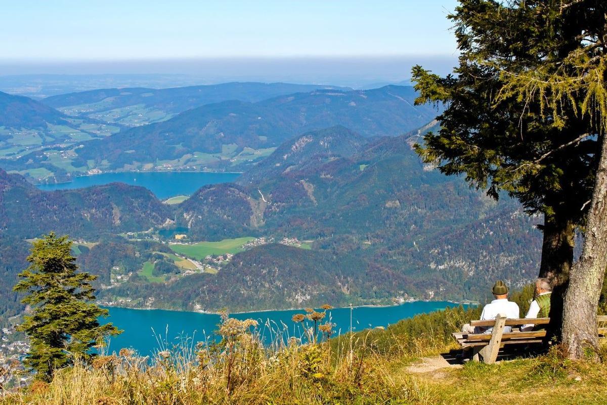 Al lago Wolfgangsee, en Austria