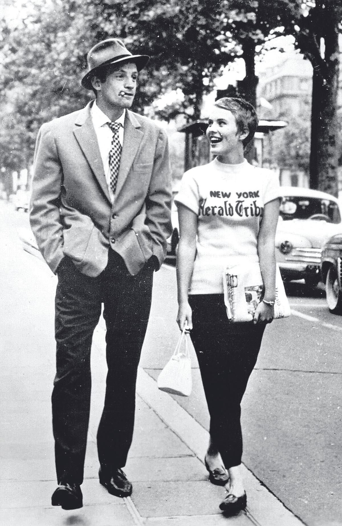 Jean-Paul Belmondo y Jean Seberg en una escena de 'Al final de la escapada'