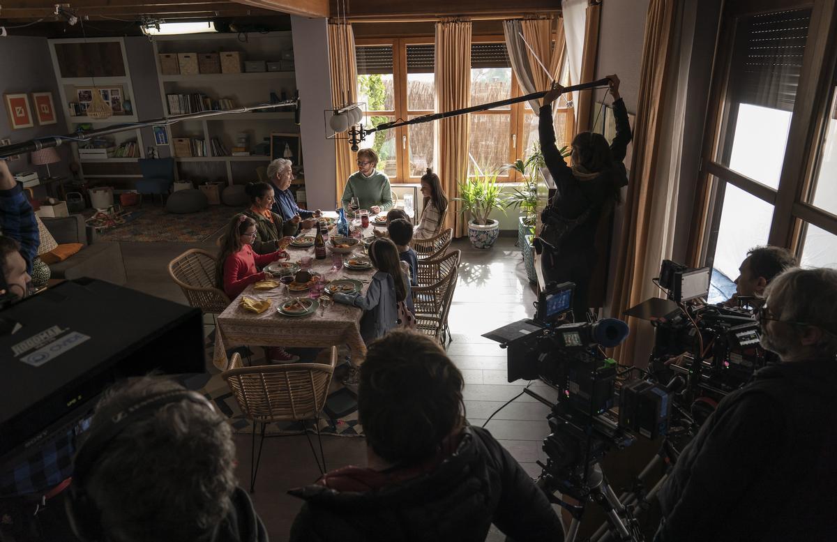 Rodaje de la película 'Padre no hay más que uno'