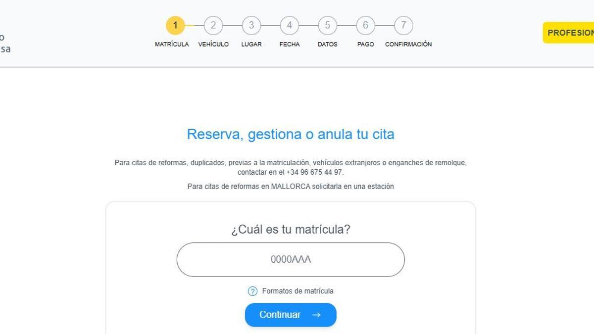 Nuevo portal de la ITV.