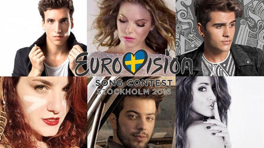 Los 6 aspirantes españoles para Eurovisión.