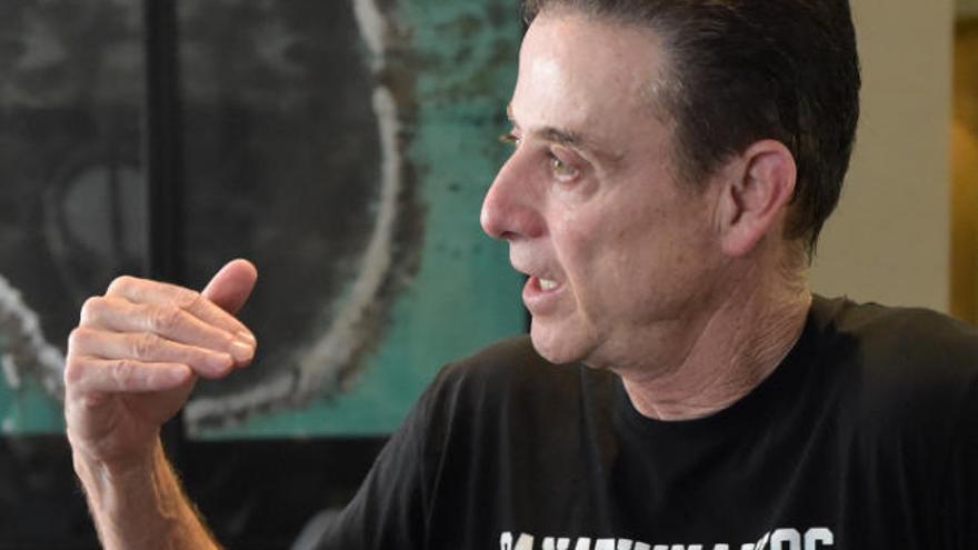 Rick Pitino, entrenador del Panathinaikos, durante la entrevista realizada en los salones del hotel AC Iberia.