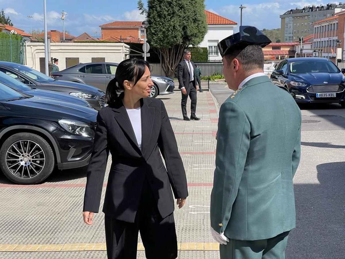 La directora general de la Guardia Civil, Mercedes González, a su llegada al cuartel del Rubín.