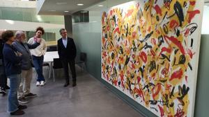 Obra Maran Ata del pintor Sergi Barnils expuesta en el Ayuntamiento de Sabadell