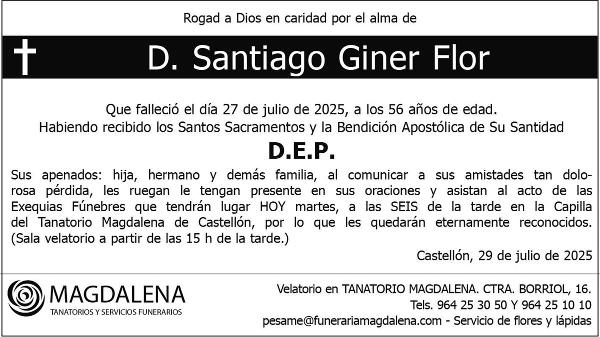 D. Santiago Giner Flor