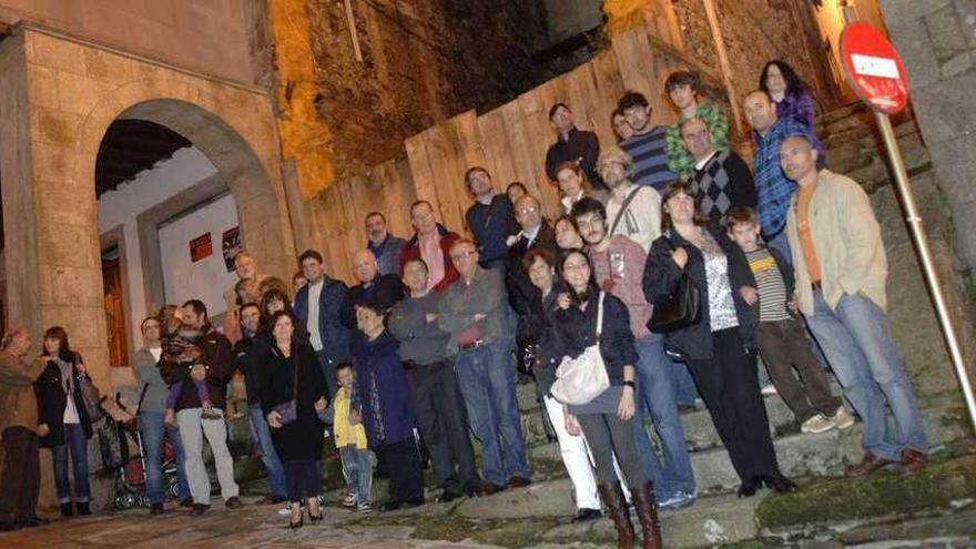 Protesta vecinal en 2008 tras el derribo de la Casa Gótica.