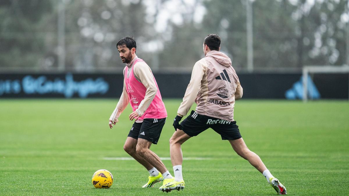 Luca de la Torre, durante el entrenamiento matinal de esta mañana en la ciudad deportiva.