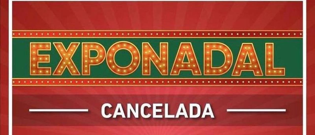 Cartel difundido en RR. SS. para anunciar la cancelación de la feria.