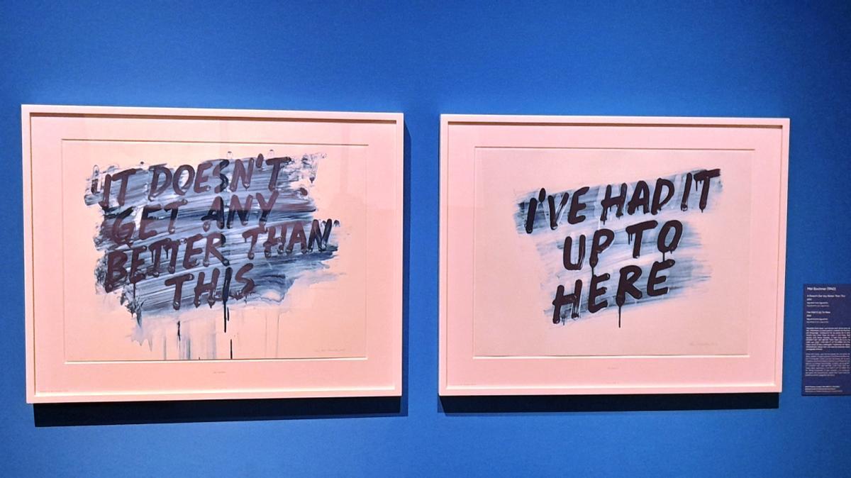 Los carteles con mensaje incluido, de Mel Bochner.