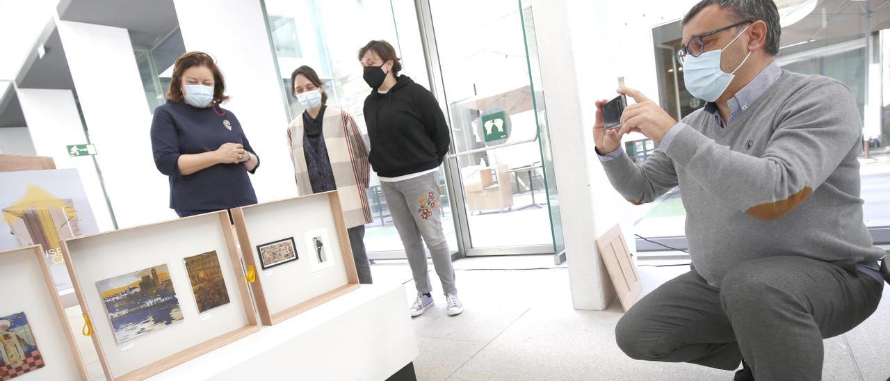 Algunas de las obras que pueden verse en la actividad &quot;Museo en Camiño&quot;.