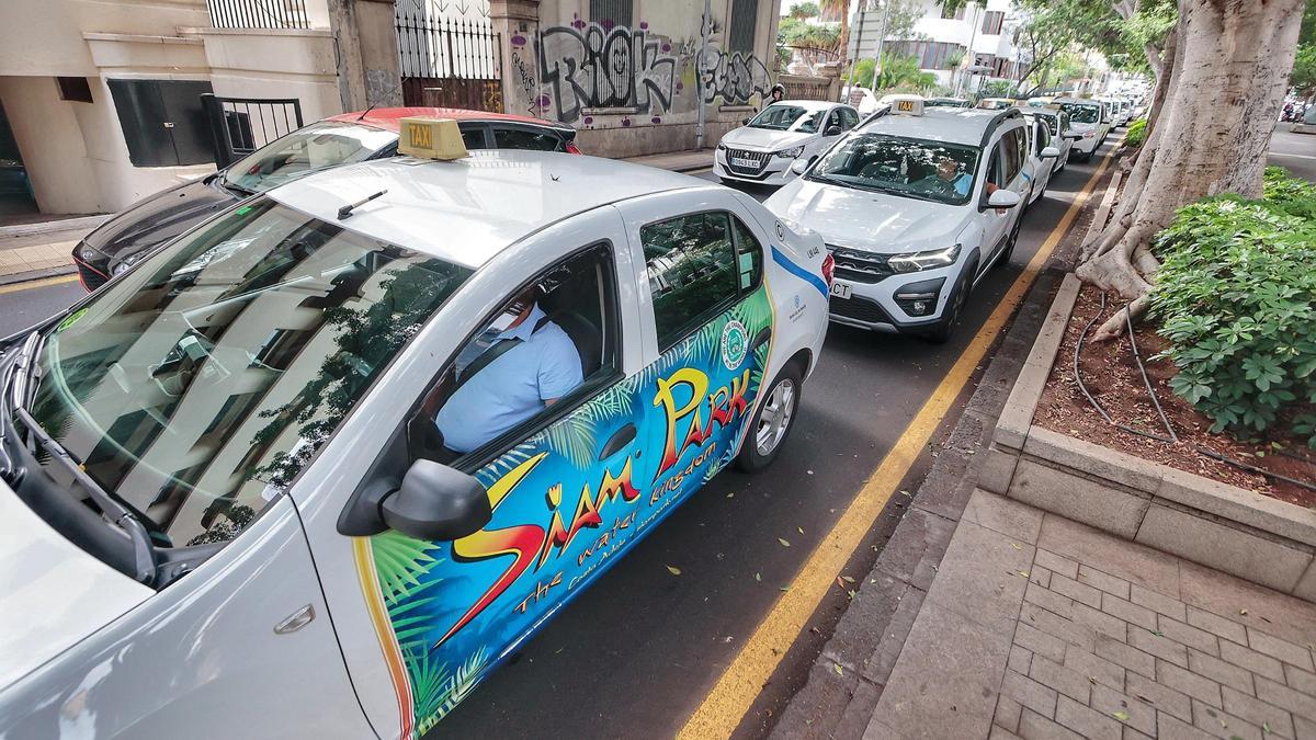Un momento de la última manifestación convocada por Elite Taxis, en noviembre de 2024.