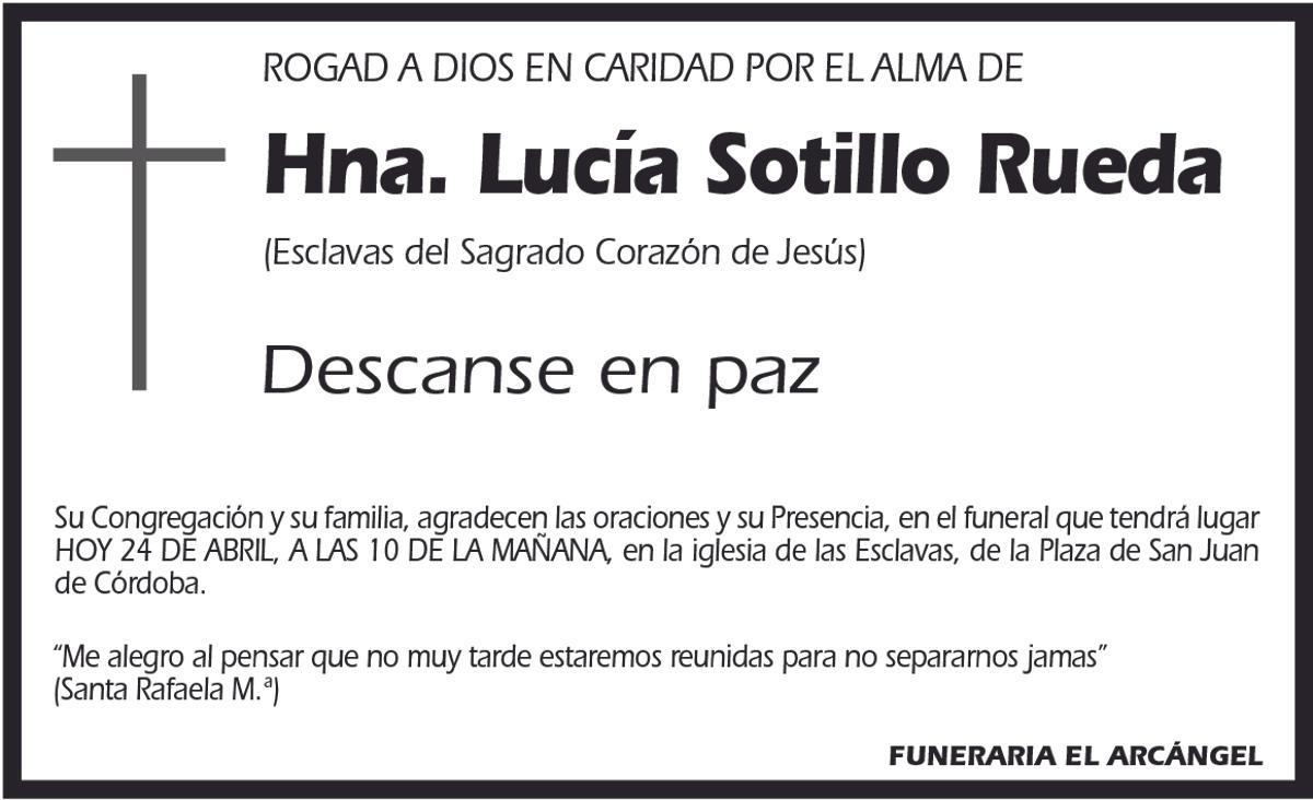 Hna. Lucía Sotillo Rueda