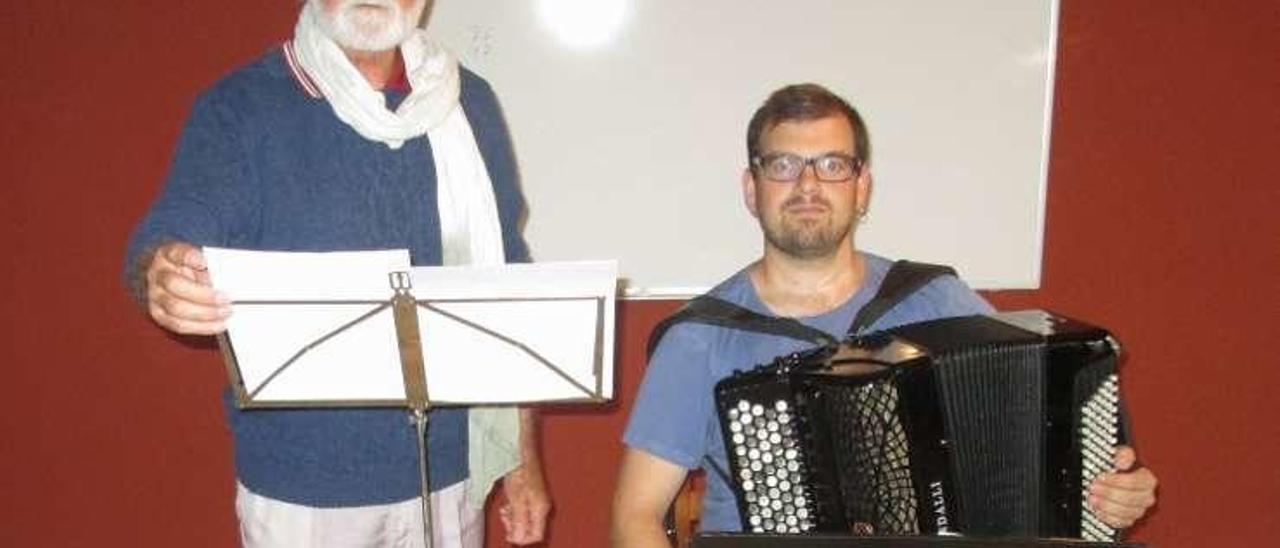 Celso Peyroux y Norberto Magín Prieto, en el recital.