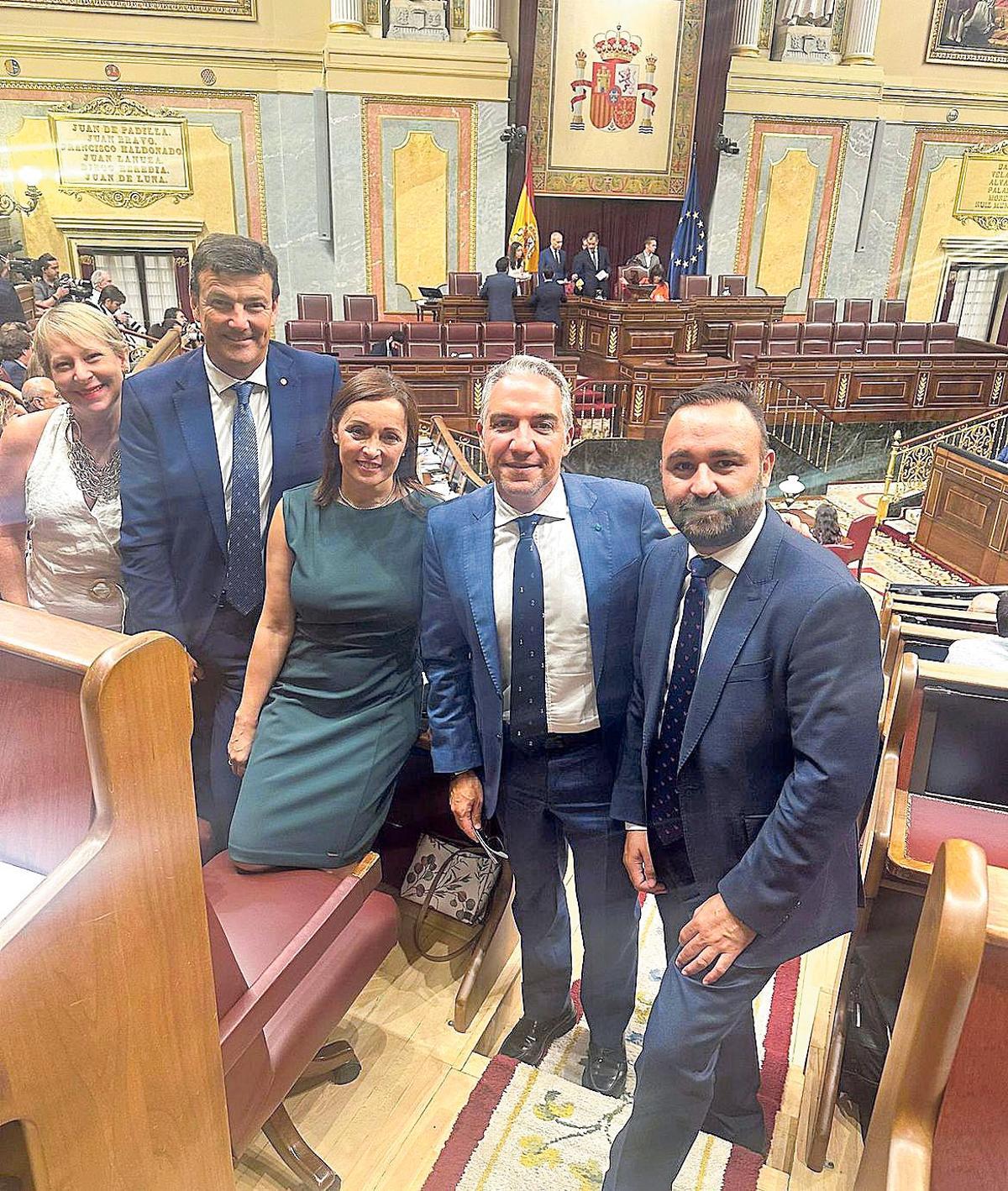 Los cinco diputados del PP por Málaga