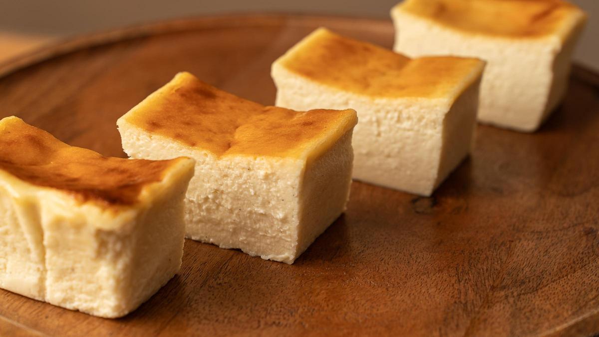 Pedazos de 'Tokyo cheesecake' de la pastelería Cotó Cake de Barcelona