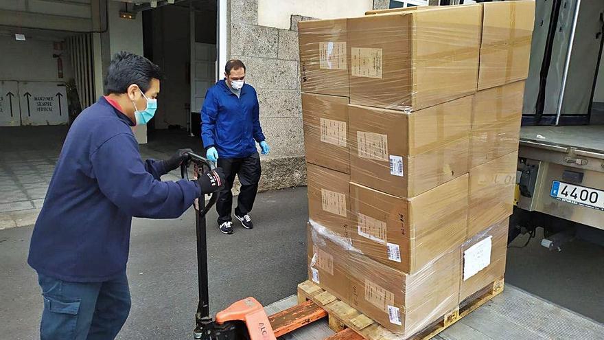 Las mascarillas que se empezarán a distribuir en Galicia desde hoy.